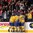 TORONTO, CANADA - DECEMBER 29: Sweden's William Nylander #21 celebrates with teammates after his team took a 3-2 lead over Russia during preliminary round action at the 2015 IIHF World Junior Championship. (Photo by Andre Ringuette/HHOF-IIHF Images)

